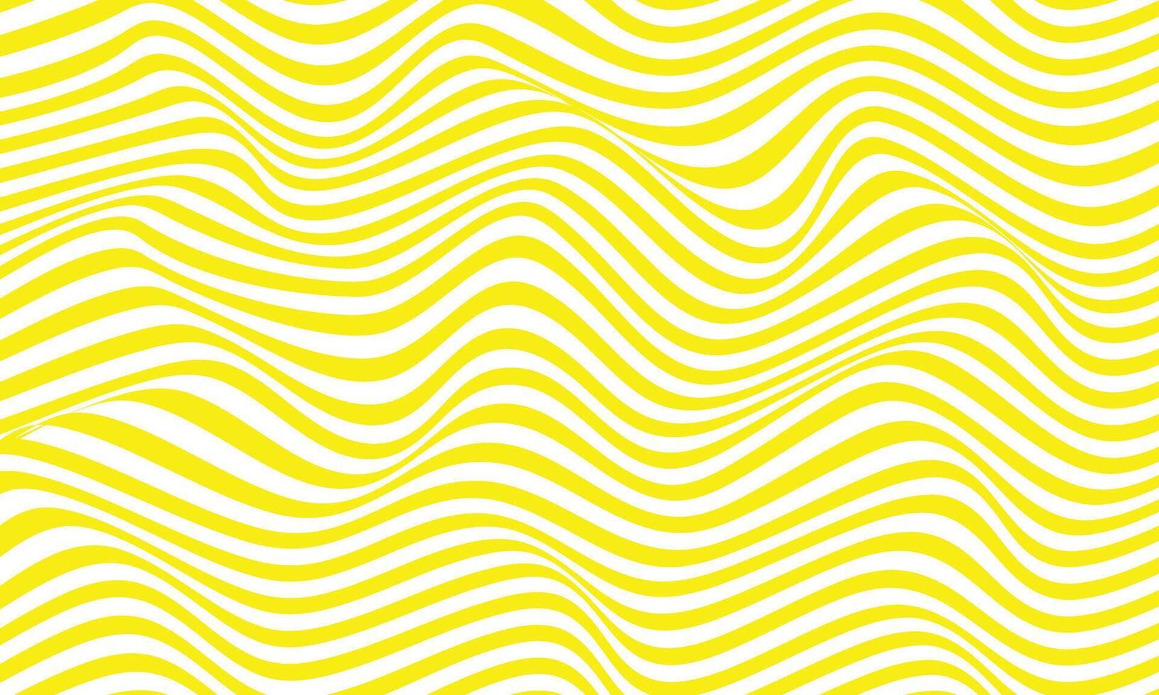 Abstract stripes yellow optical art wave line background. Vector illustration