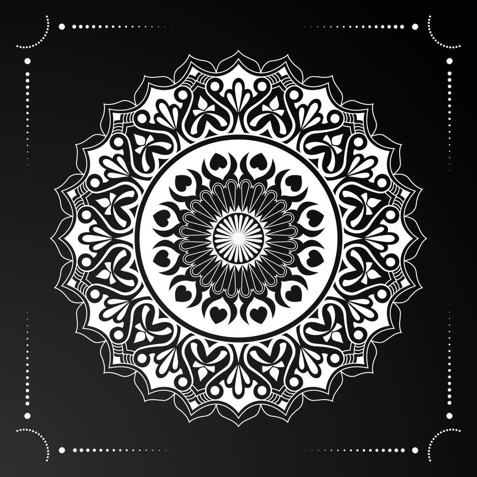 white mandala background design vector