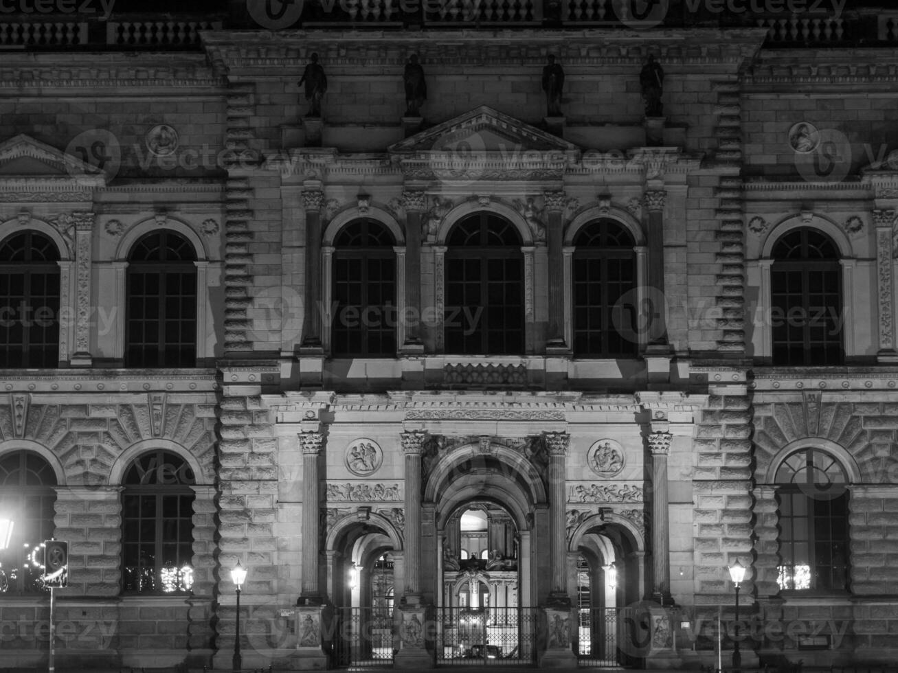 the city of Dresden at night photo