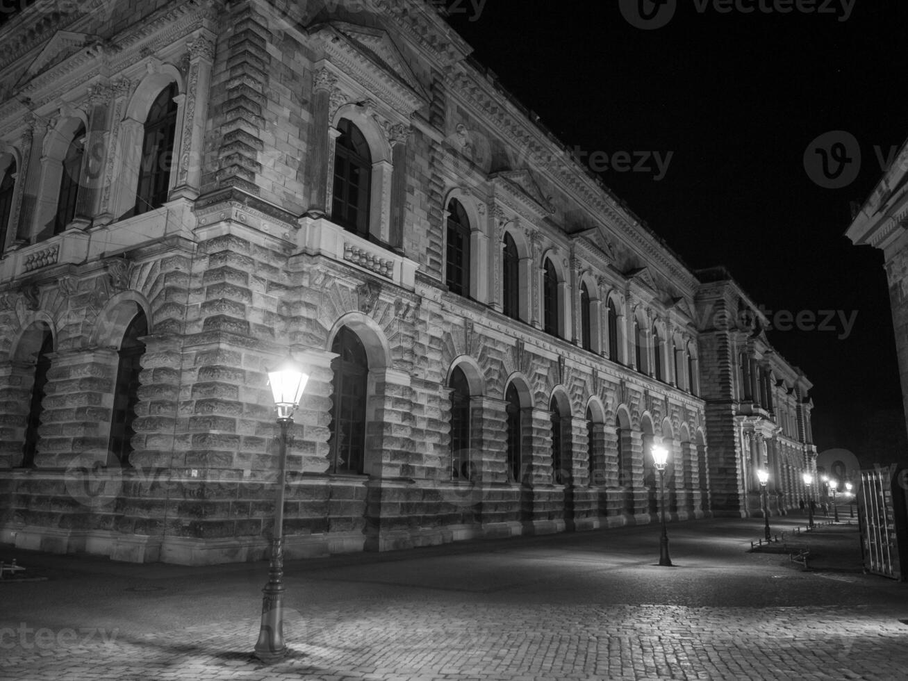 the city of Dresden at night photo