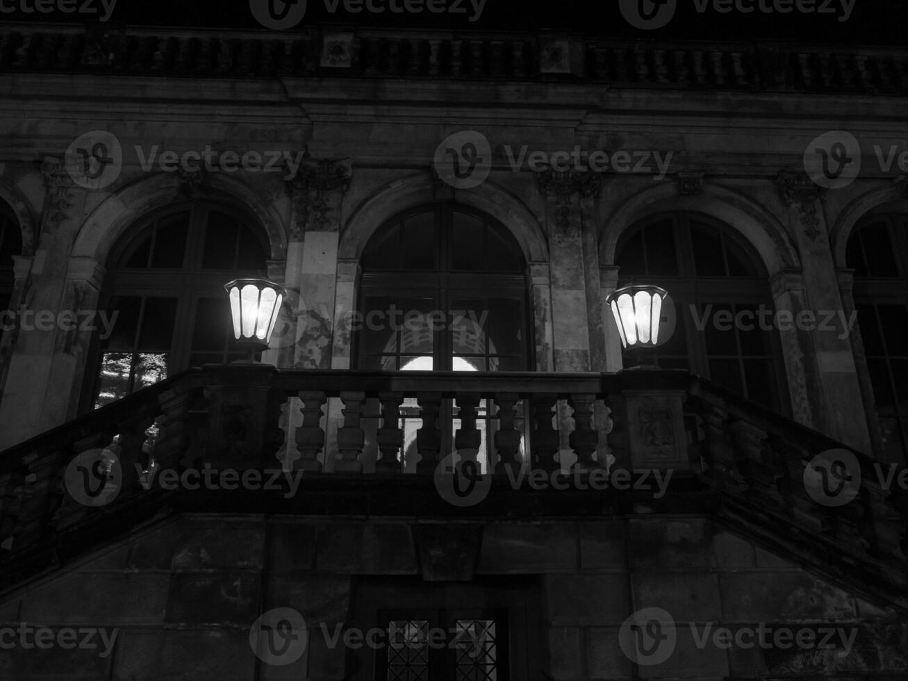 the city of Dresden at night photo