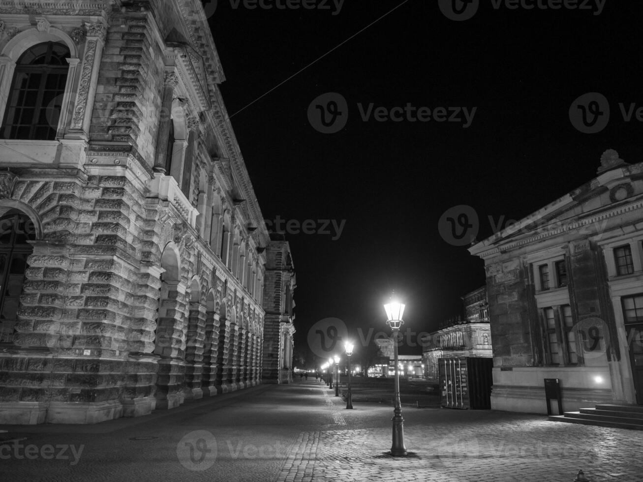 the city of Dresden at night photo