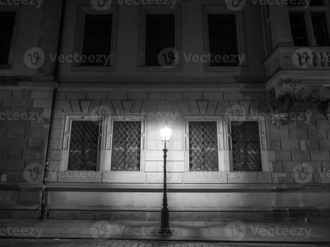 the city of Dresden at night photo