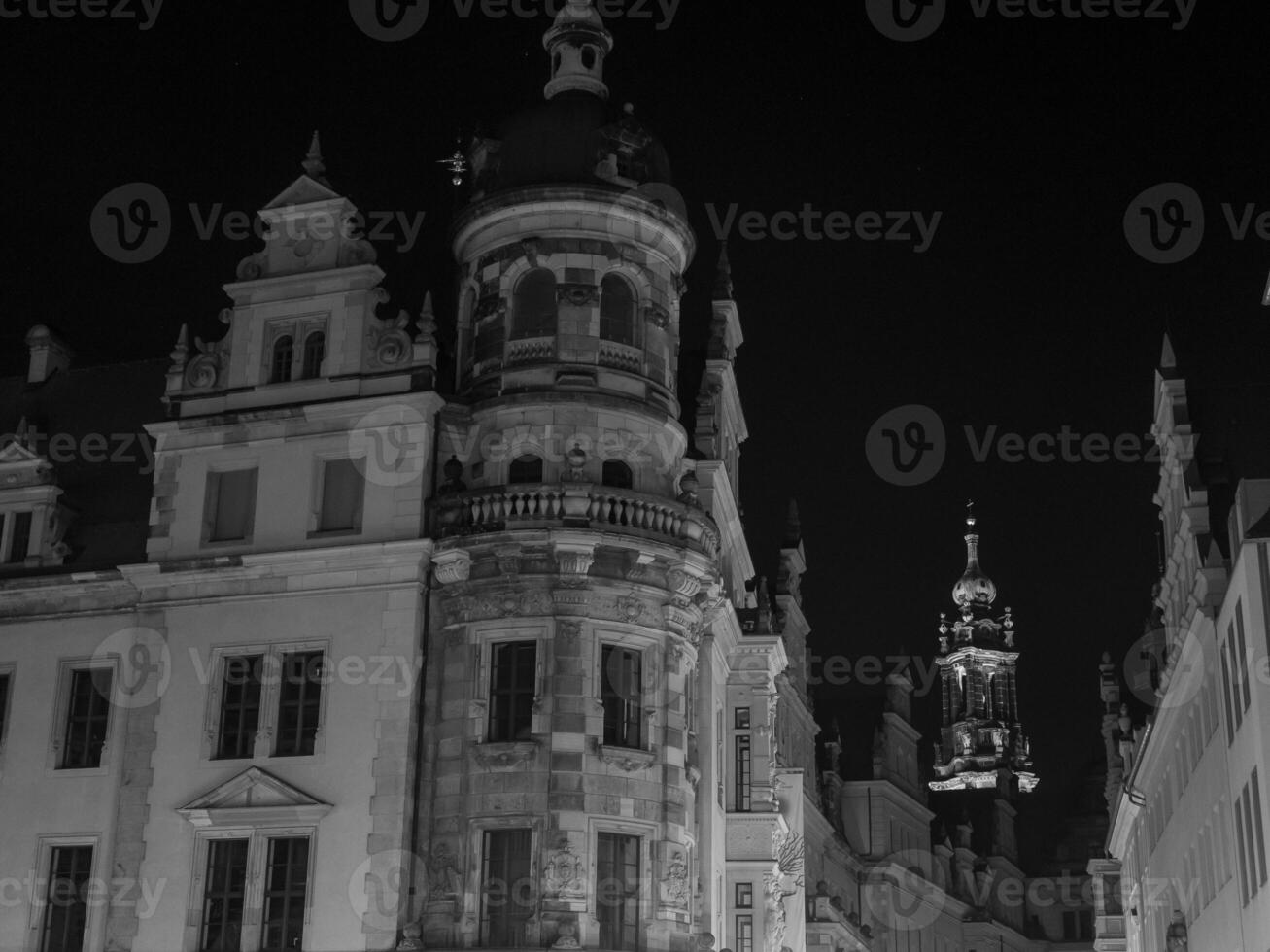 the city of Dresden at night photo