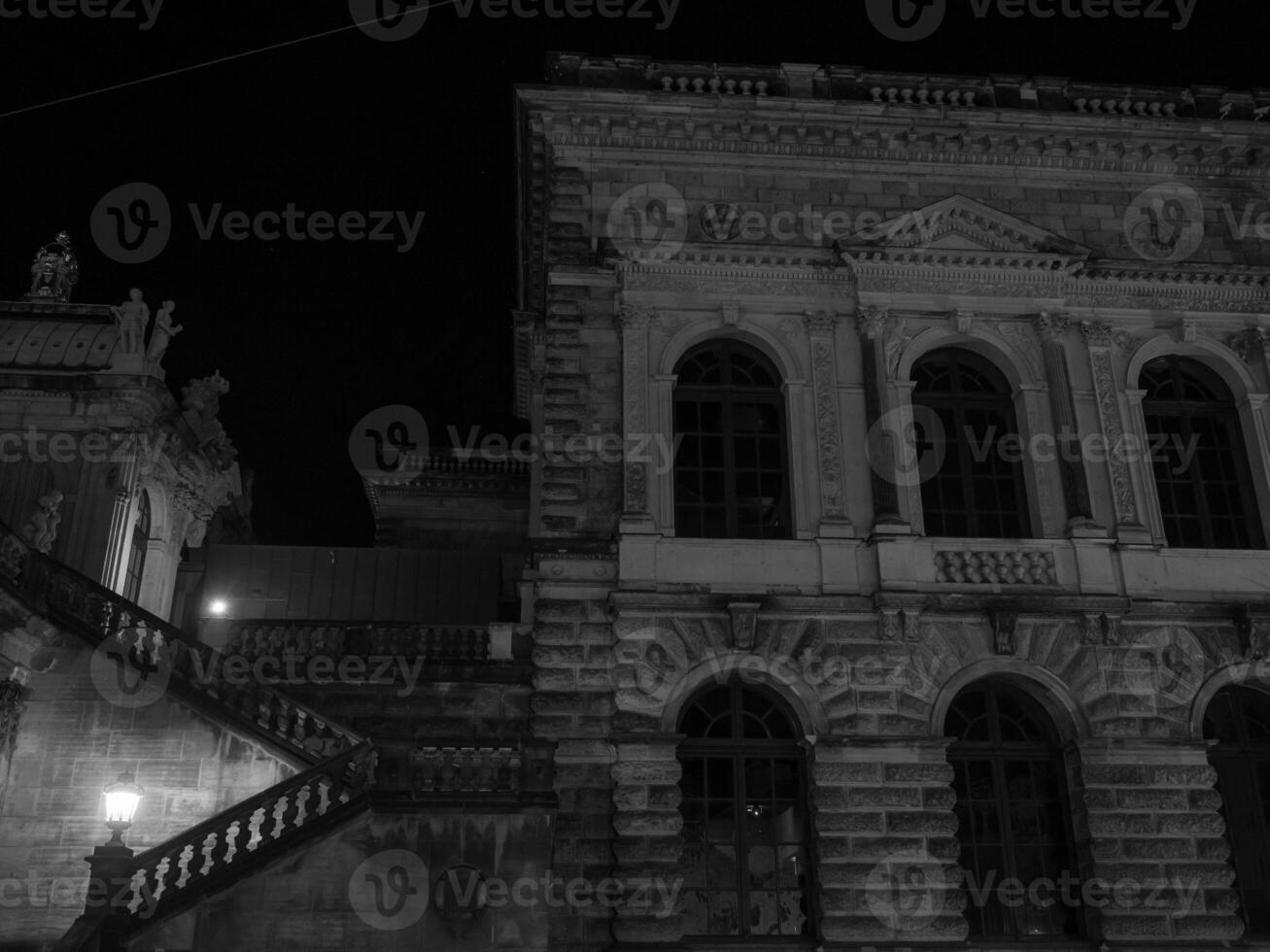 the city of Dresden at night photo