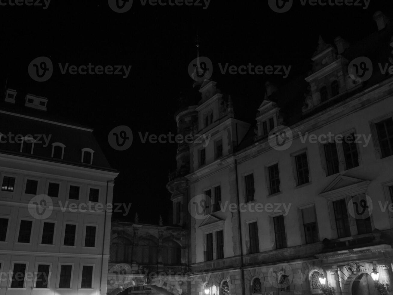 the city of Dresden at night photo