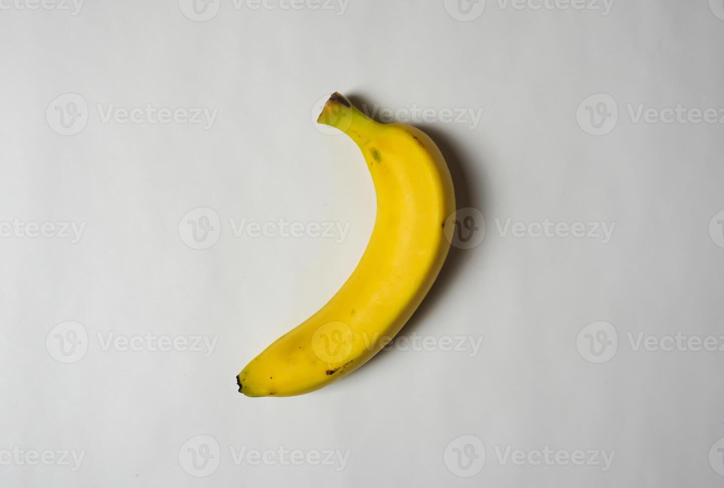 Fresh banana on white background. photo