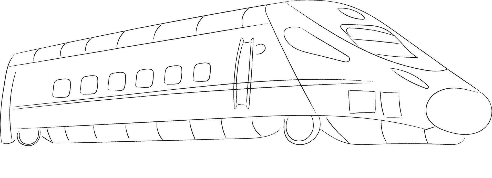 simple train picture vector