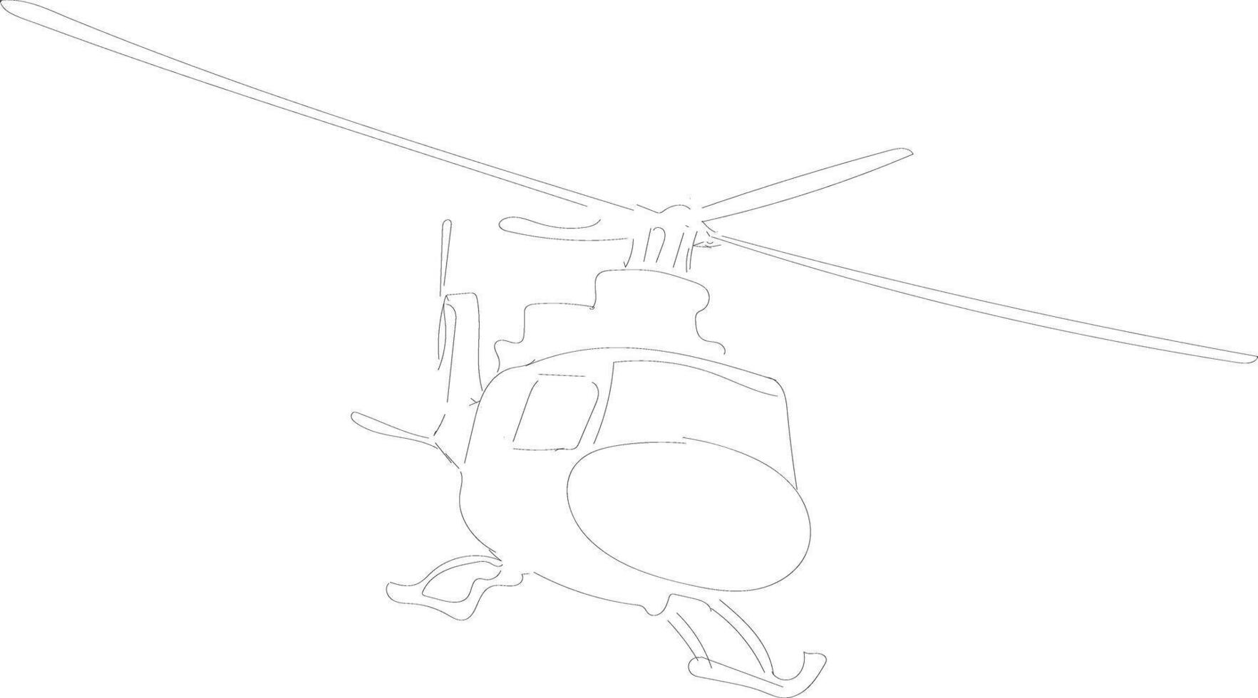 simple helicopter drawing vector