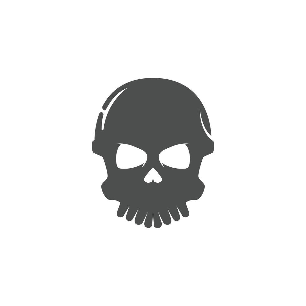 Human Skull Logo Icon Front View vector