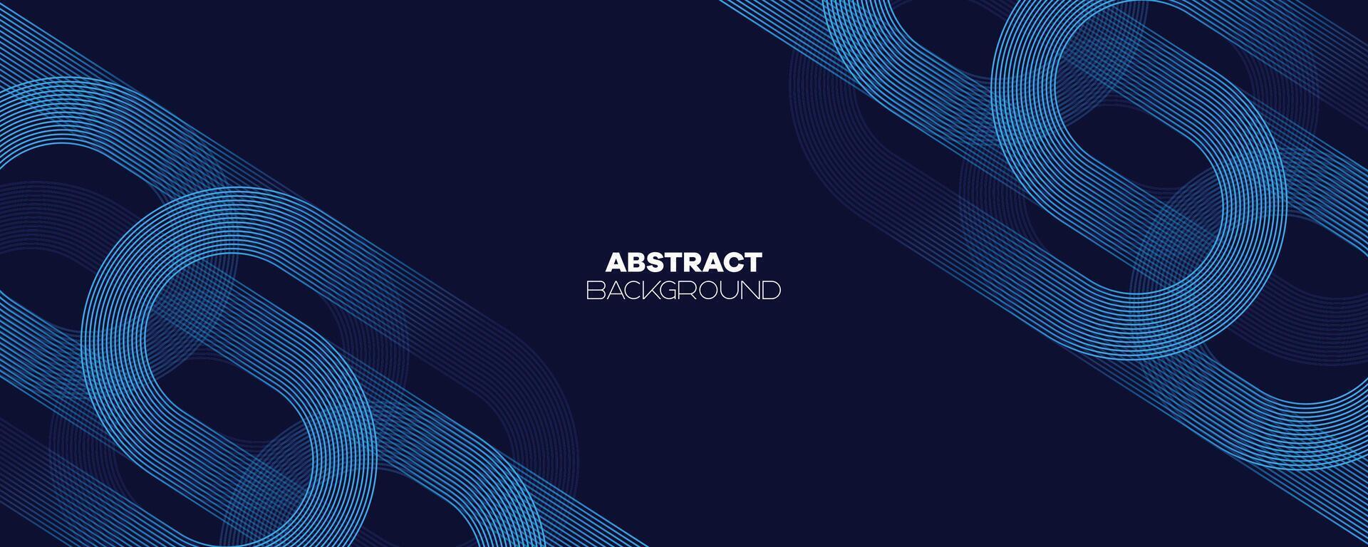 Abstract Dark Blue Waving circles lines Technology Banner Background. Modern Navy Blue gradient with glowing lines shiny geometric diagonal shape for brochure, cover, poster, banner, website, header vector