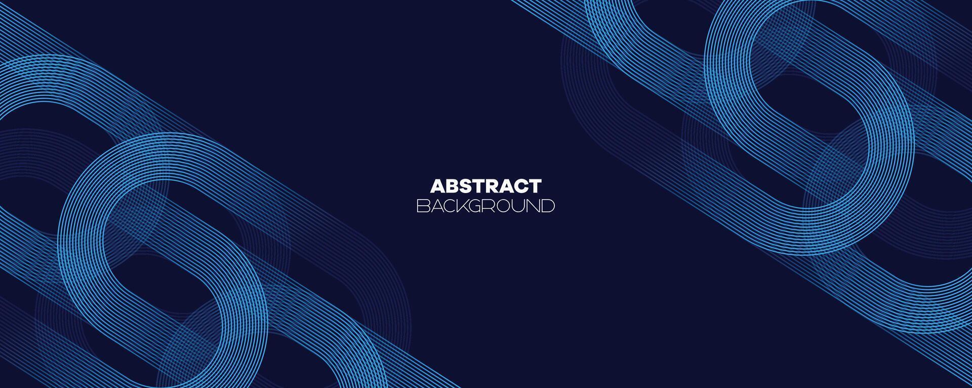 Abstract Dark Blue Waving circles lines Technology Banner Background. Modern Navy Blue gradient with glowing lines shiny geometric diagonal shape for brochure, cover, poster, banner, website, header vector