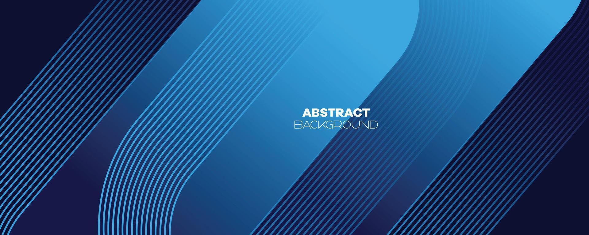 Abstract Dark Blue Waving circles lines Technology Banner Background. Modern Navy Blue gradient with glowing lines shiny geometric diagonal shape for brochure, cover, poster, banner, website, header vector