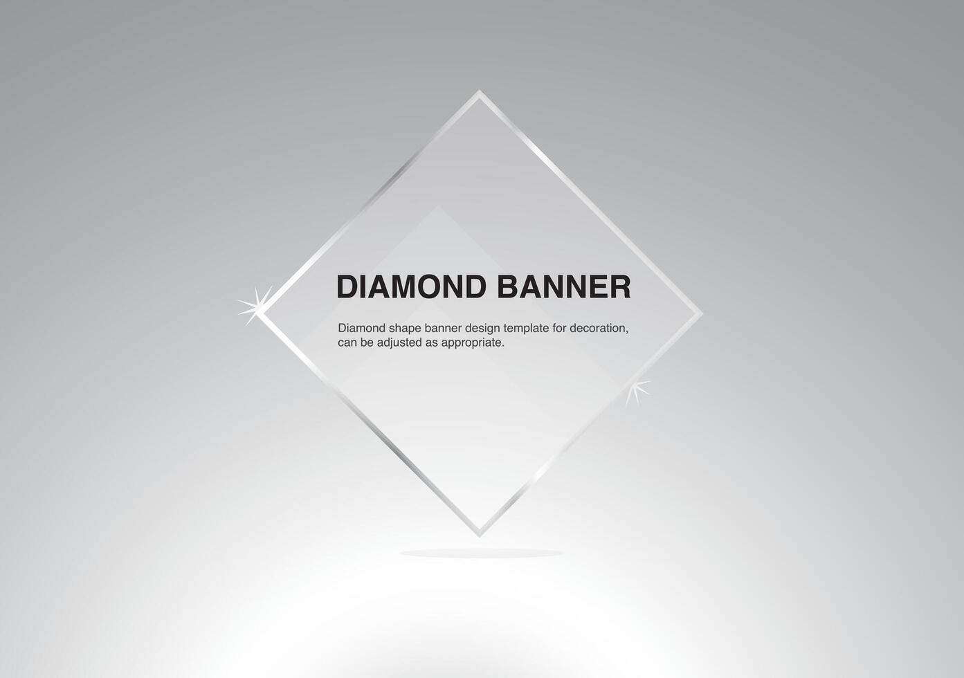 plata brillante diamante marco con texto en antecedentes vector