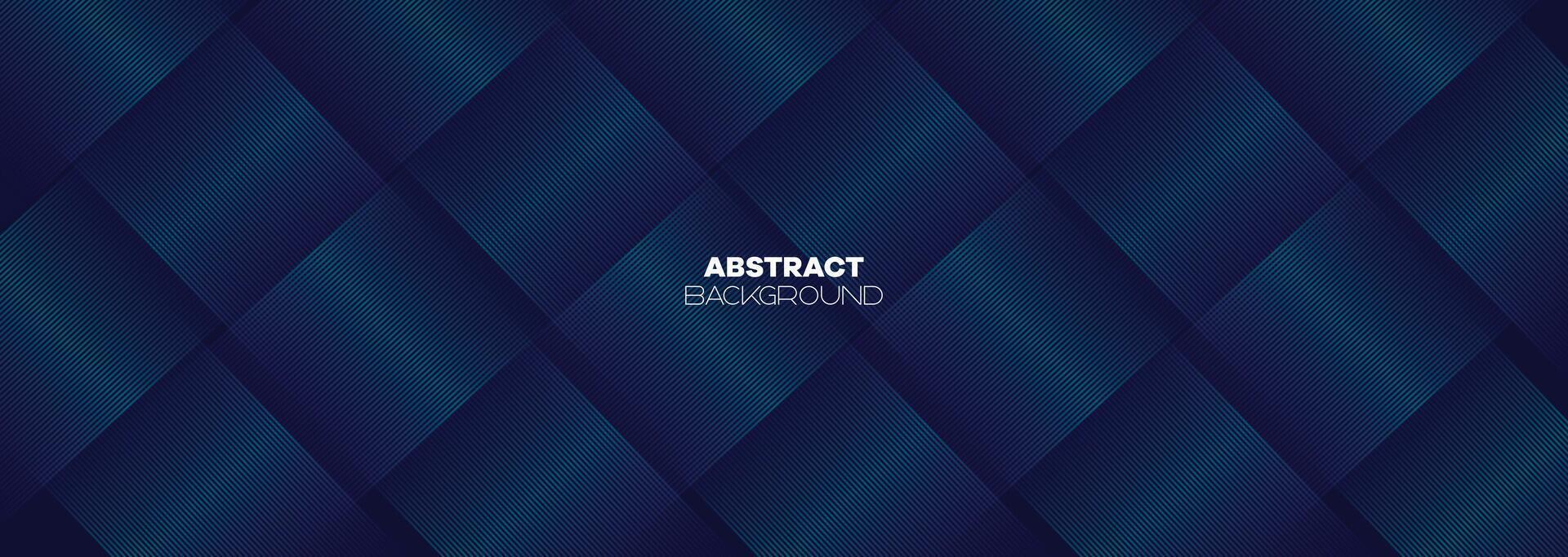 Abstract Dark Blue Green Waving Lines Technology Background. Modern Navy Blue Gradient With Glowing Lines Shiny Geometric Shape and Diagonal, for Brochure, Cover, Poster, Banner, Website, Header vector