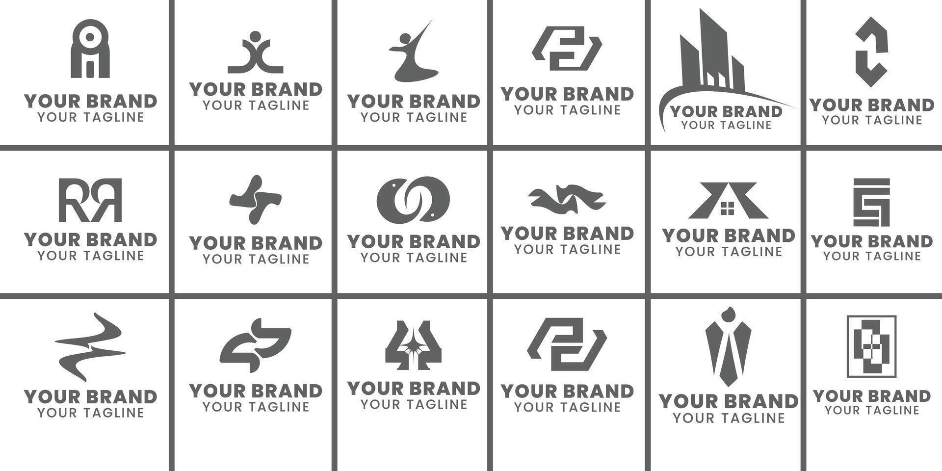 Multi icon logo design vector