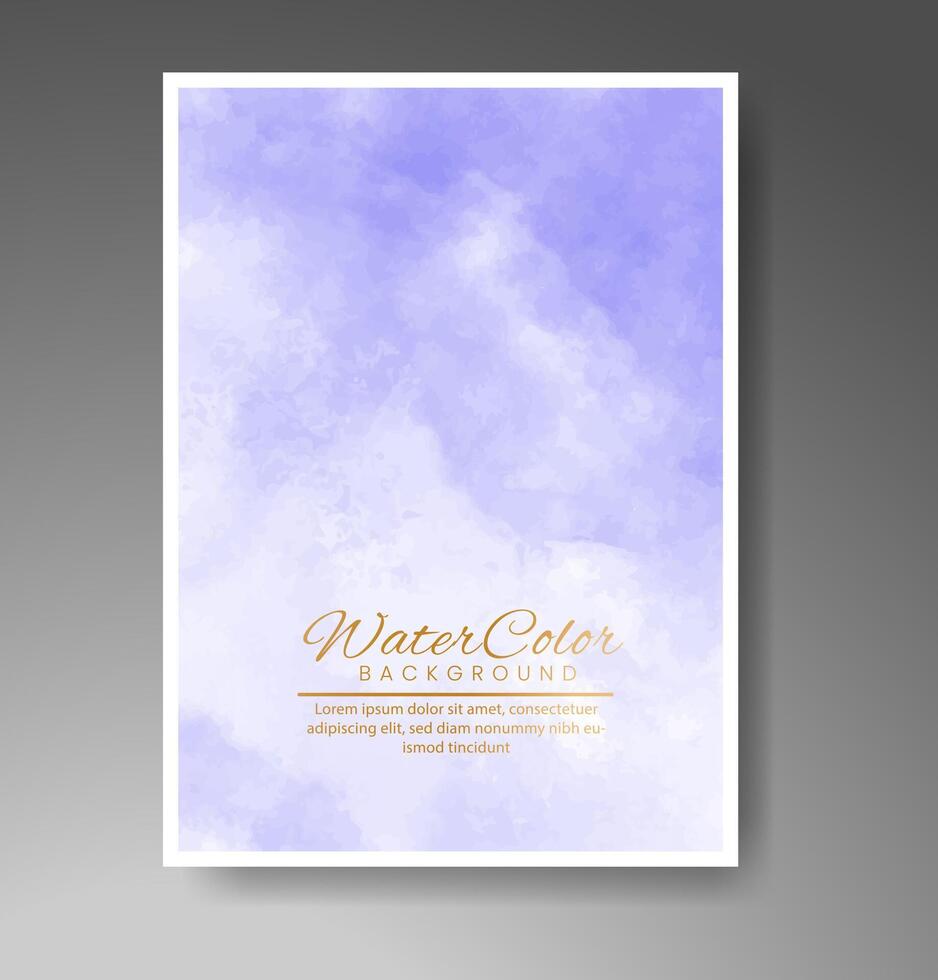 Cover template with watercolor background. Design for your cover, date, postcard, banner, logo. vector