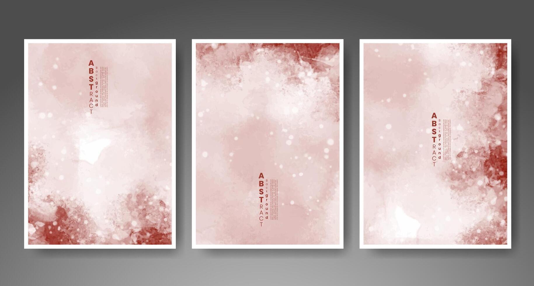 Set of creative hand painted abstract watercolor background. Design for your cover, date, postcard, banner, logo. vector