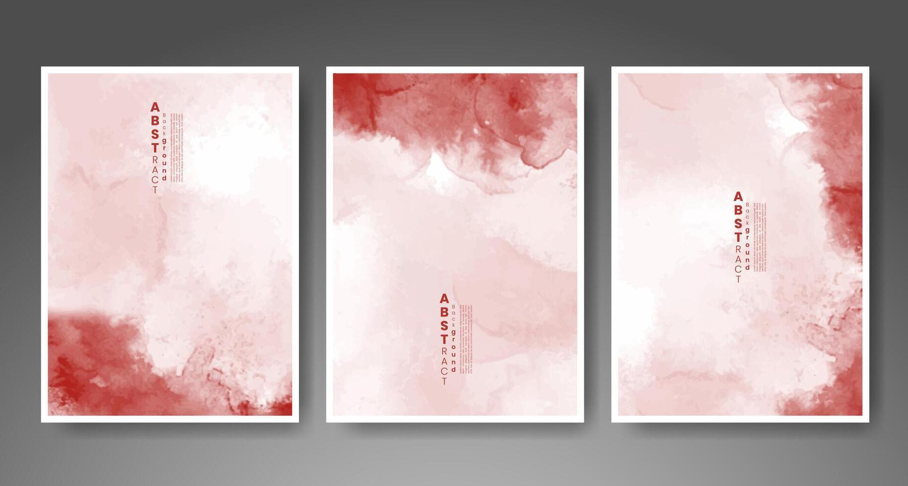 Set of creative hand painted abstract watercolor background. Design for your cover, date, postcard, banner, logo. vector