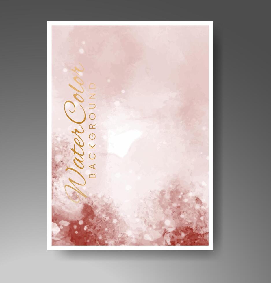 Cover template with watercolor background. Design for your cover, date, postcard, banner, logo. vector