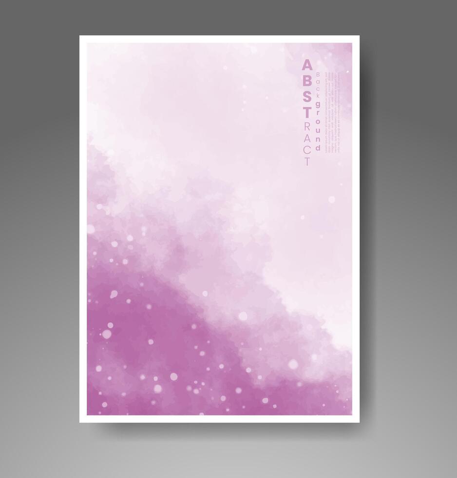 Cover template with watercolor background. Design for your cover, date, postcard, banner, logo. vector