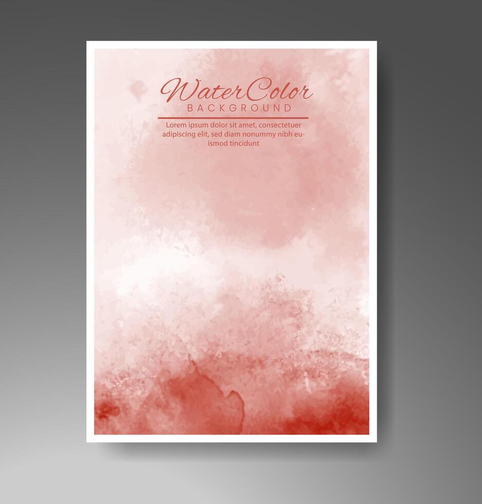 Cover template with watercolor background. Design for your cover, date, postcard, banner, logo. vector