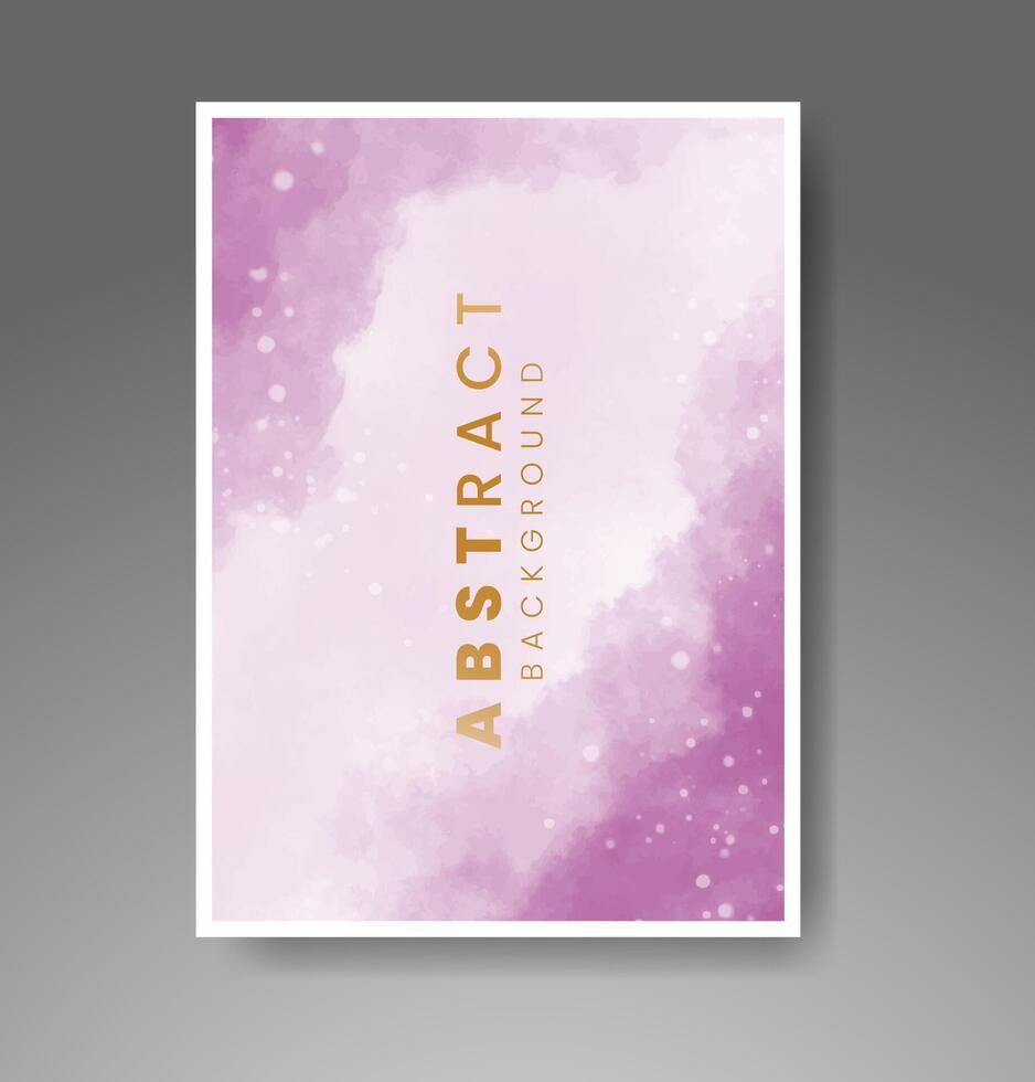 Cover template with watercolor background. Design for your cover, date, postcard, banner, logo. vector