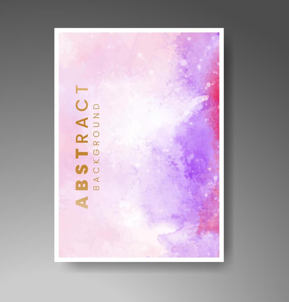 Cover template with watercolor background. Design for your cover, date, postcard, banner, logo. vector