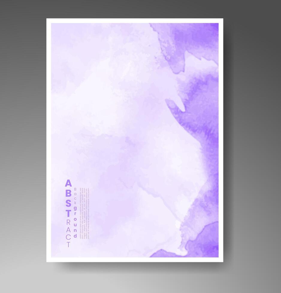 Cover template with watercolor background. Design for your cover, date, postcard, banner, logo. vector