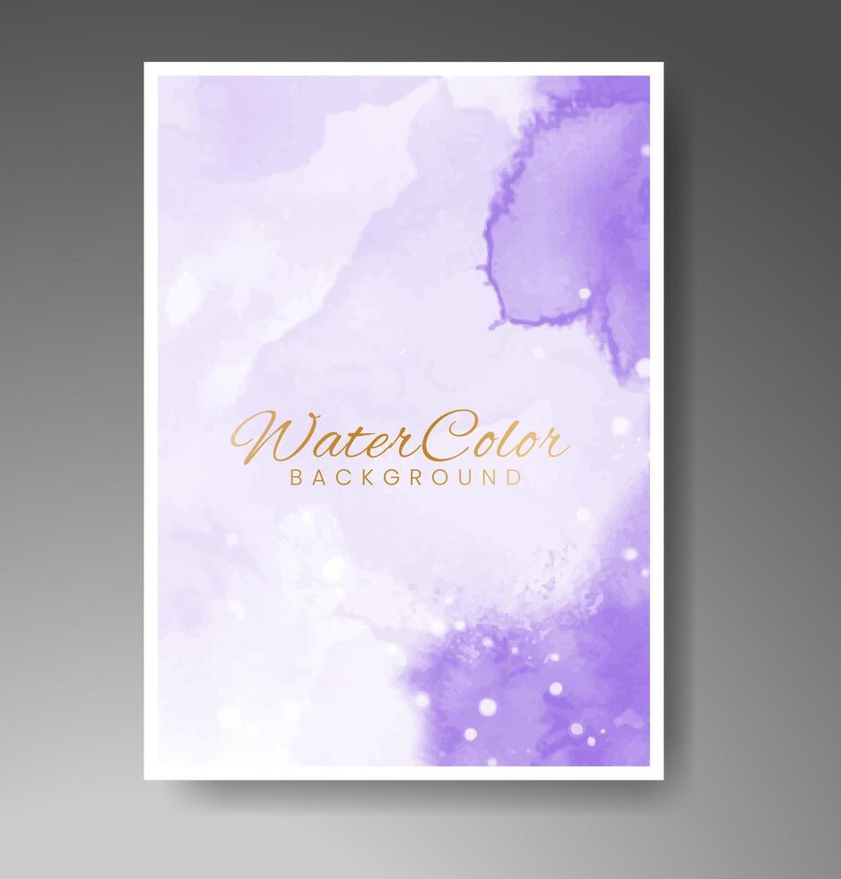 Cover template with watercolor background. Design for your cover, date, postcard, banner, logo. vector