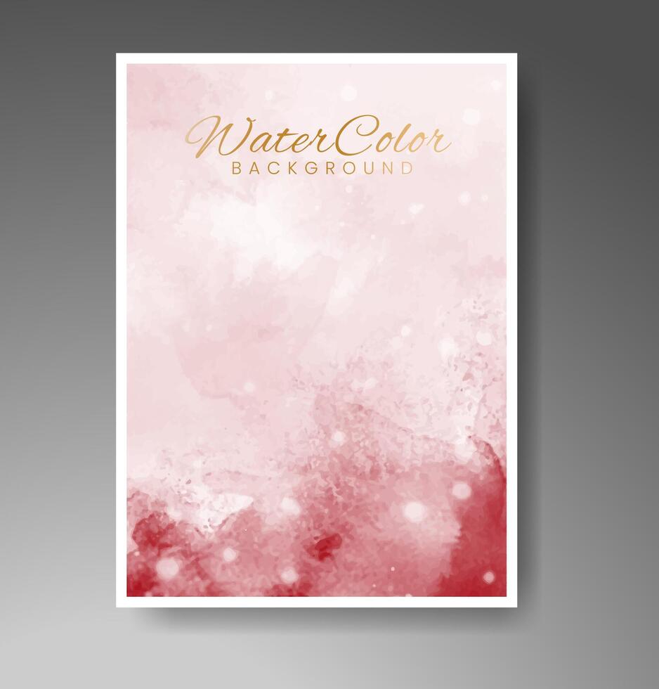 Cover template with watercolor background. Design for your cover, date, postcard, banner, logo. vector