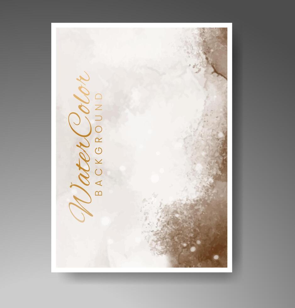 Cover template with watercolor background. Design for your cover, date, postcard, banner, logo. vector