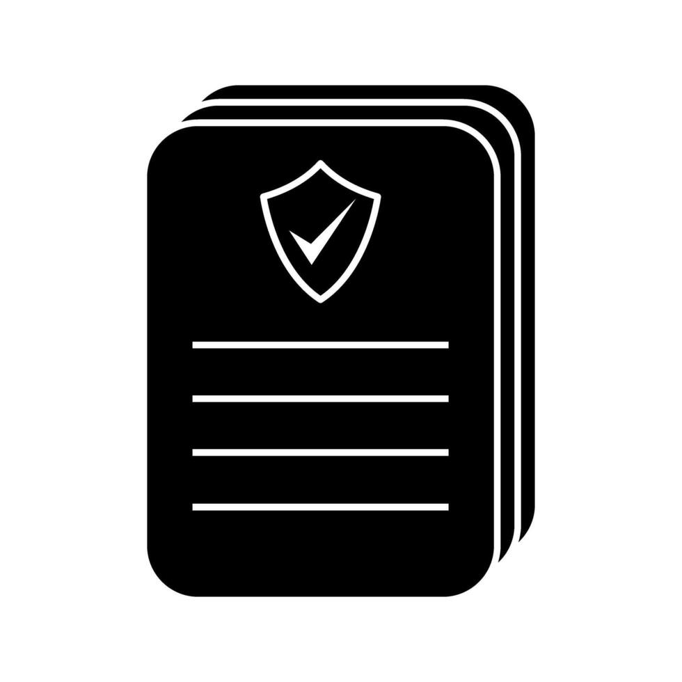 Illustration of insurance document icon vector