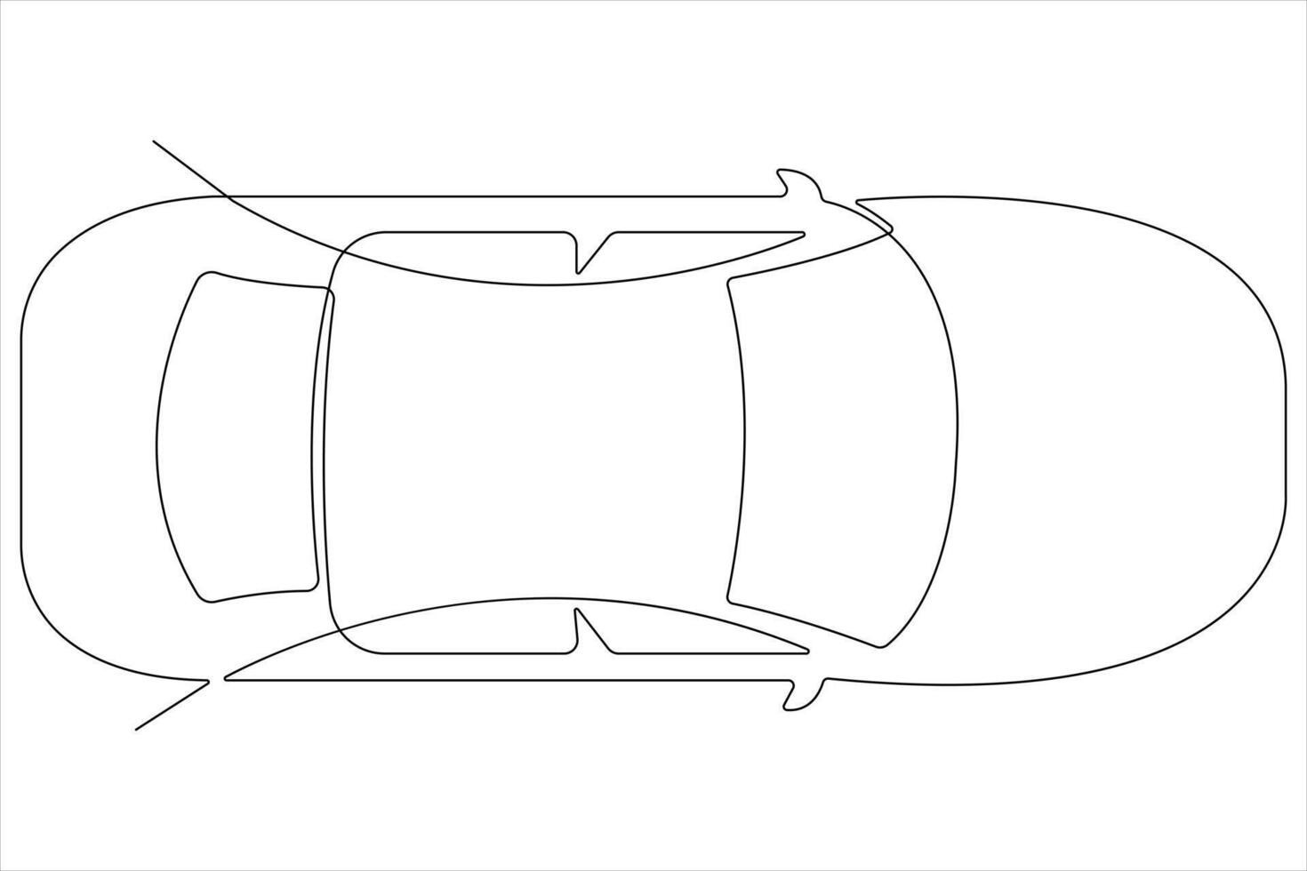 sencillo ilustración de coche vector continuo soltero línea Arte