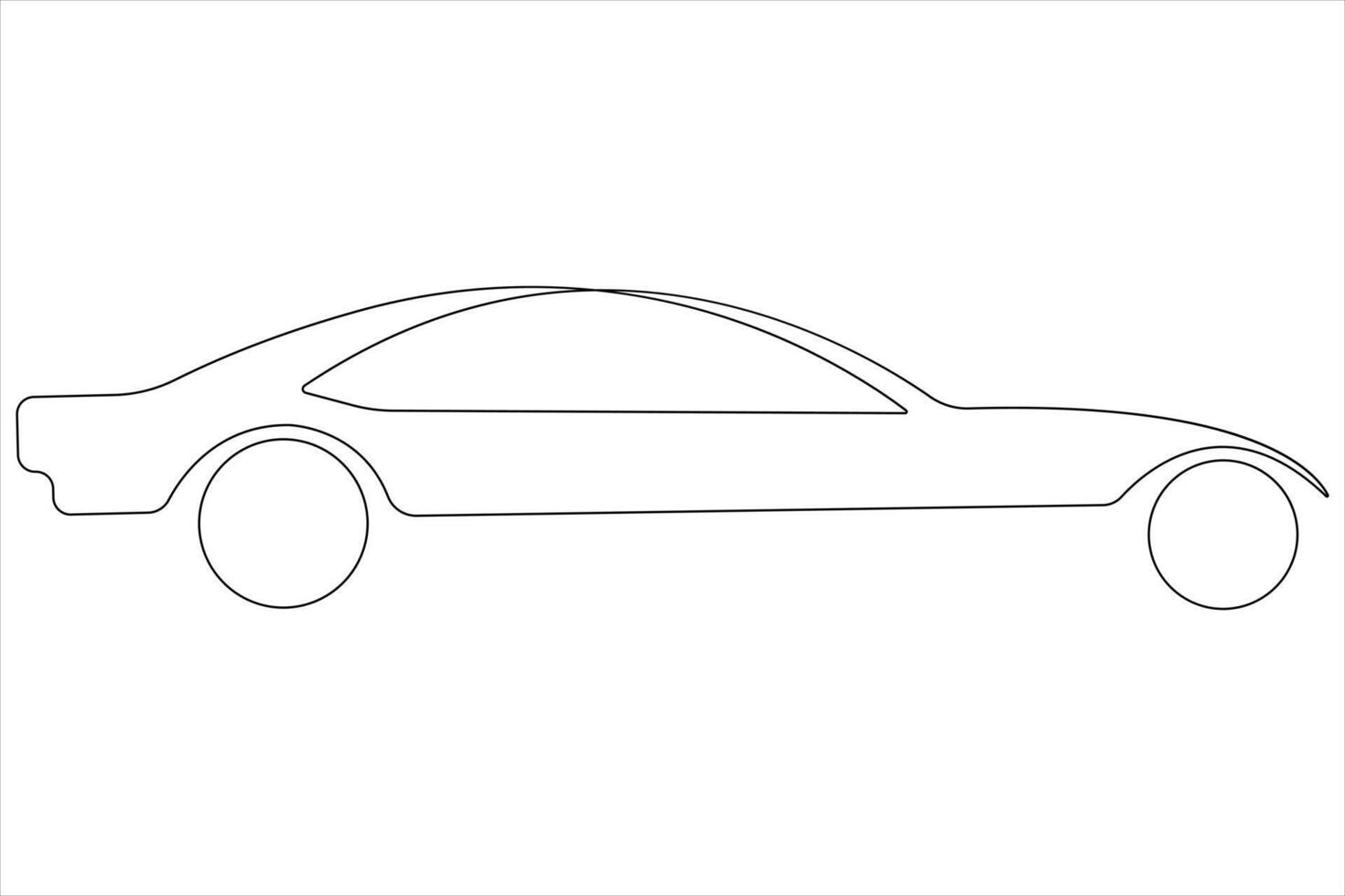 Simple illustration of car vector continuous single line art