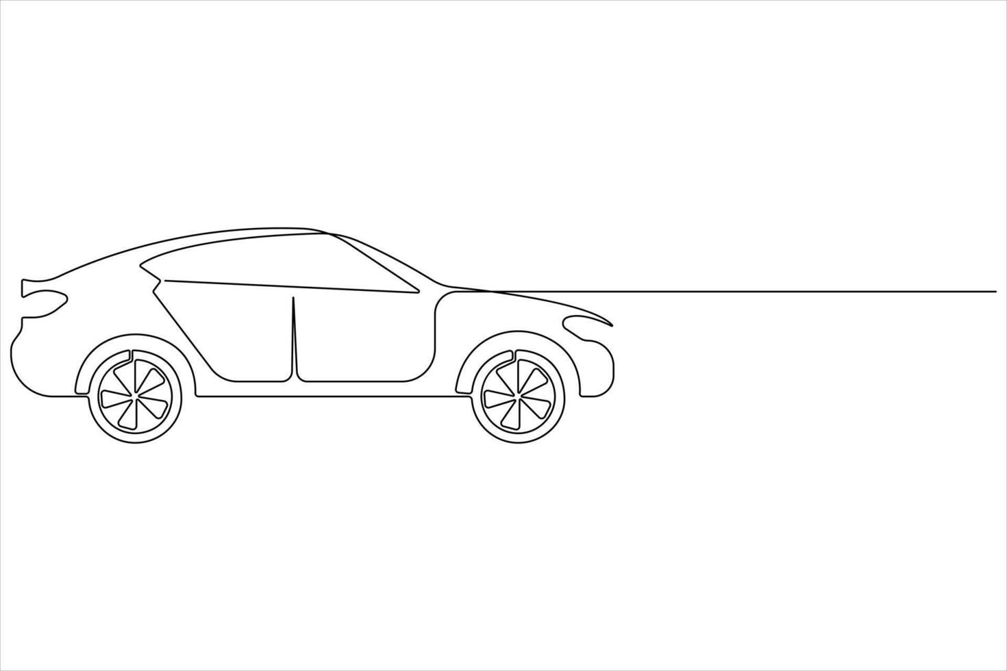 sencillo ilustración de coche vector continuo soltero línea Arte