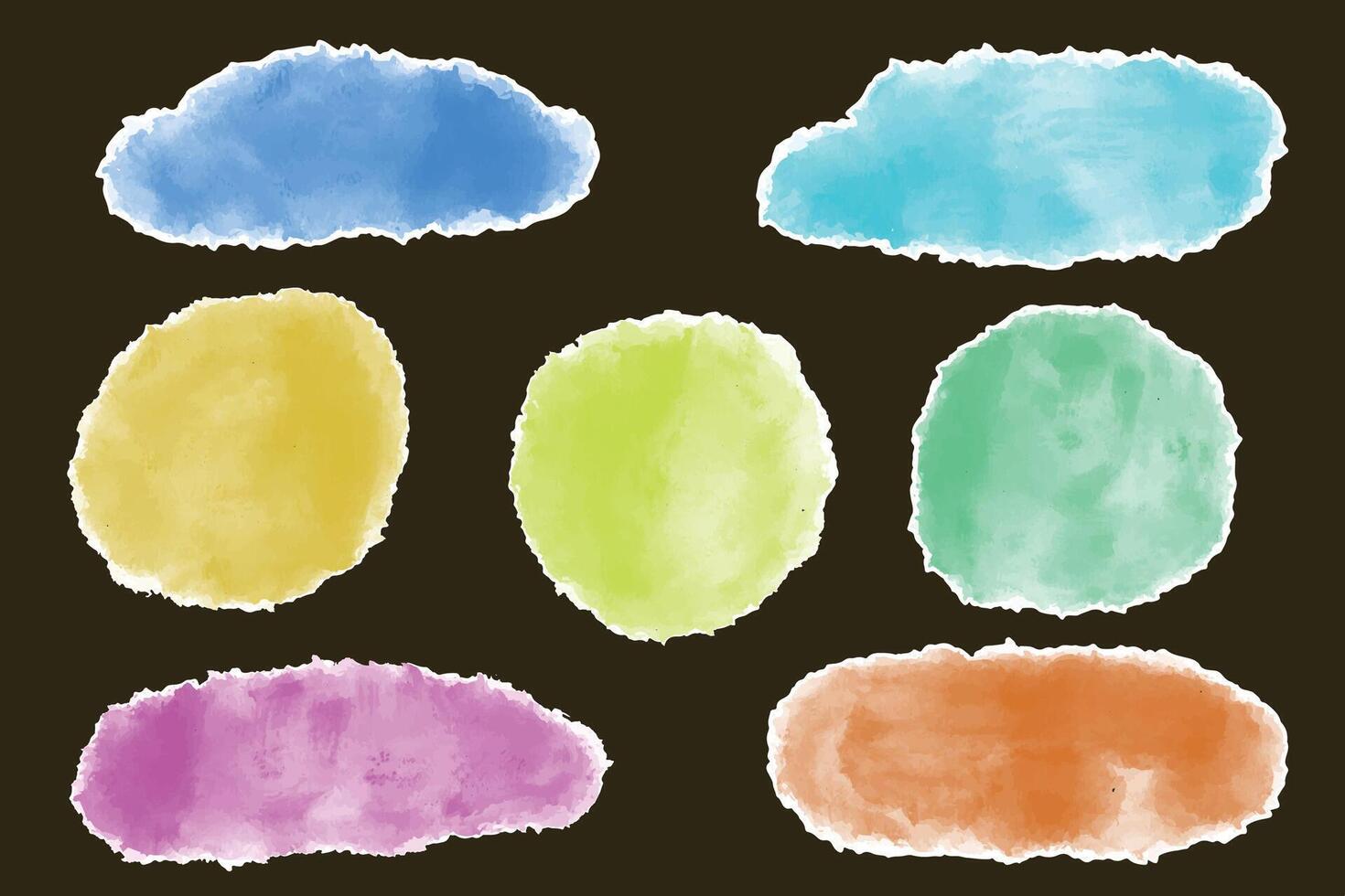 Set of watercolor splash brush vector