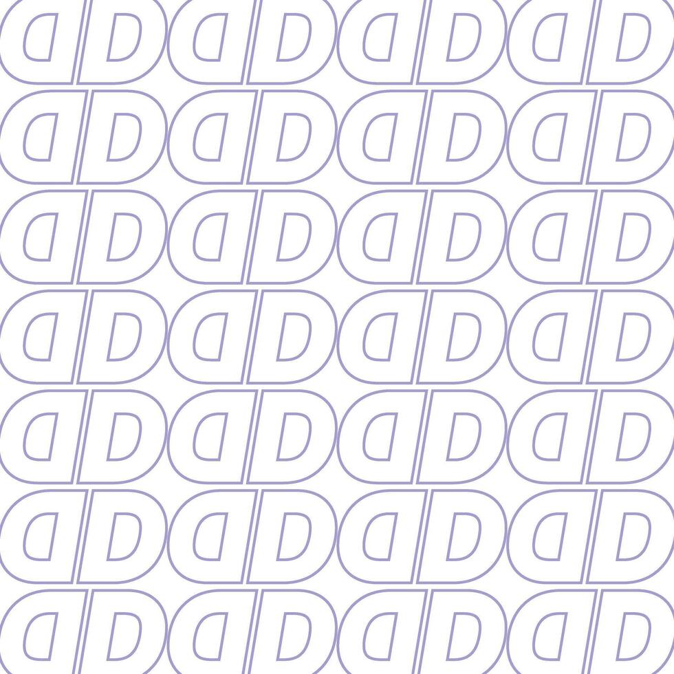Seamless pattern with letters D. Vector illustration.