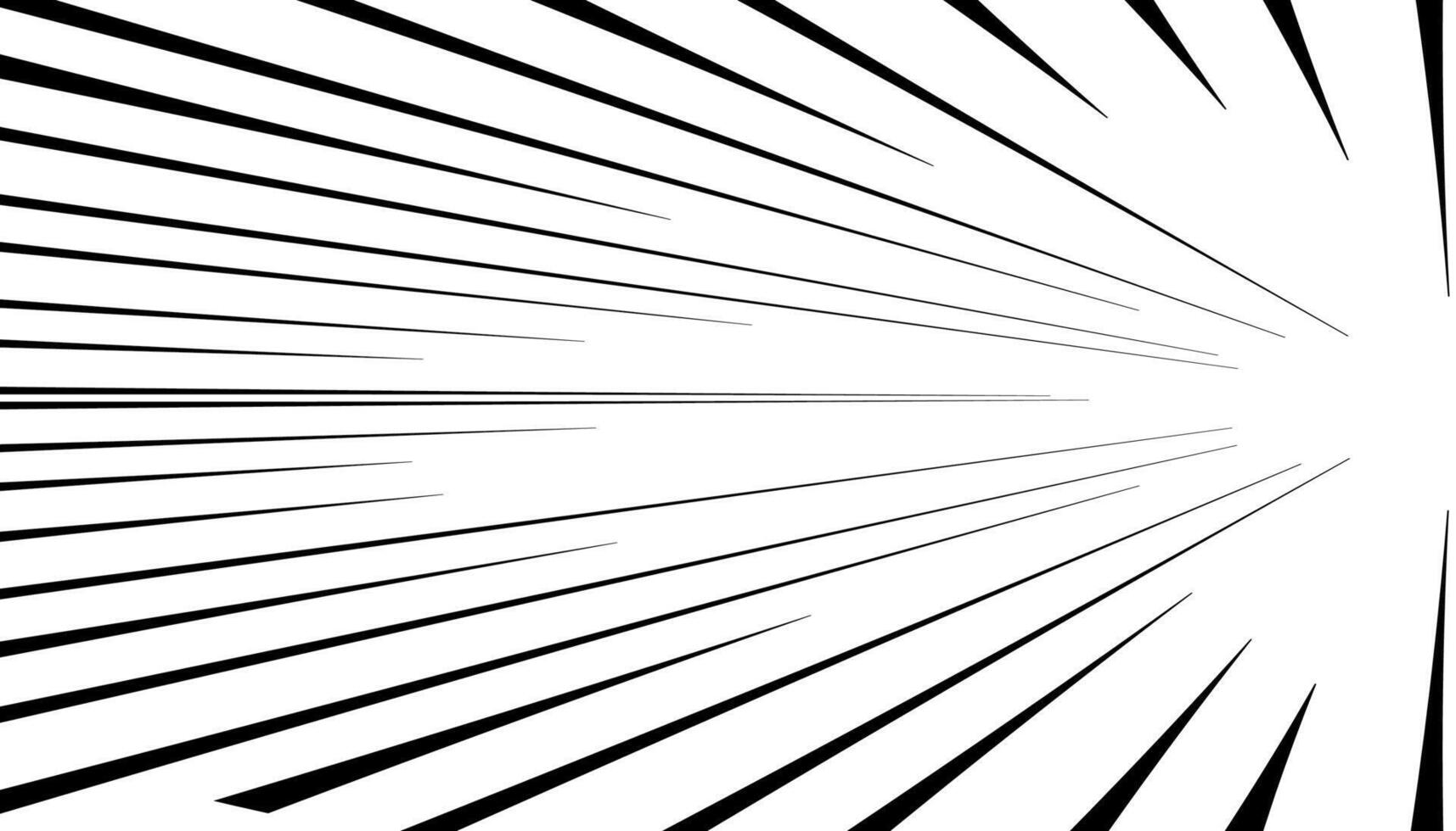 Manga speed burst frame radial anime speed lines vector illustration.