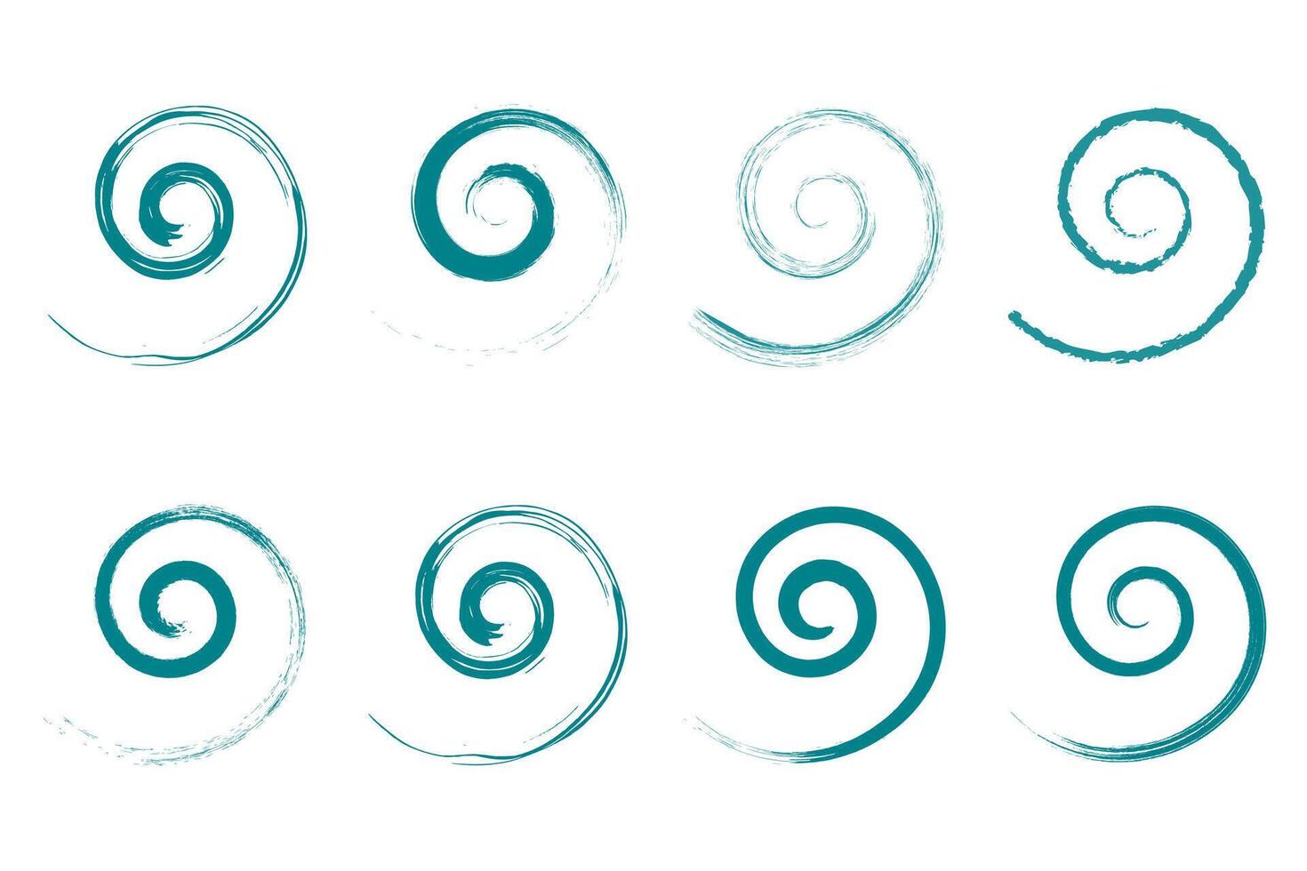 Spiral icon vintage retro style grunge texture distressed symbol paint brush vector. vector