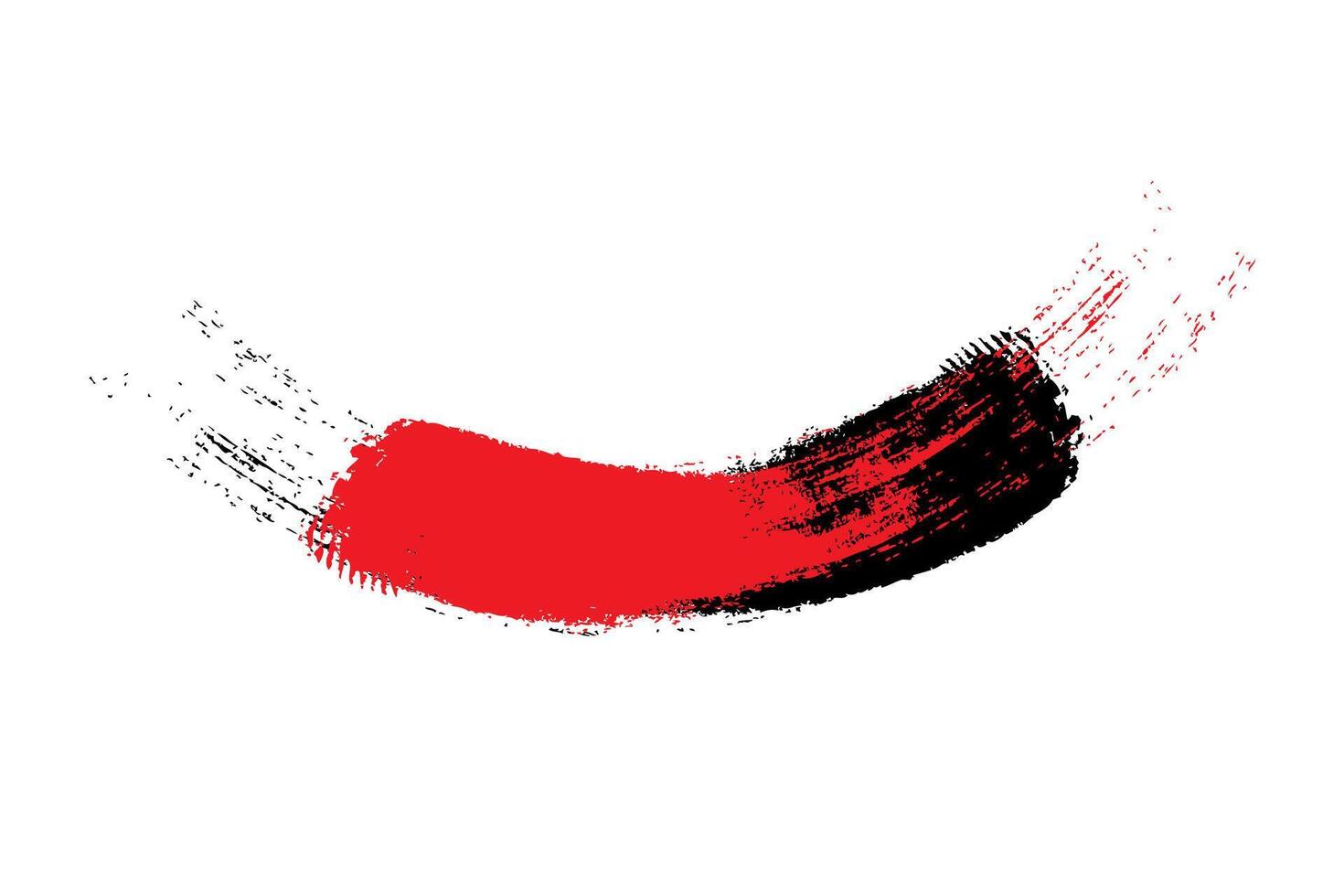 Enso zen curved brush stroke japanese brush symbol vector illustration.
