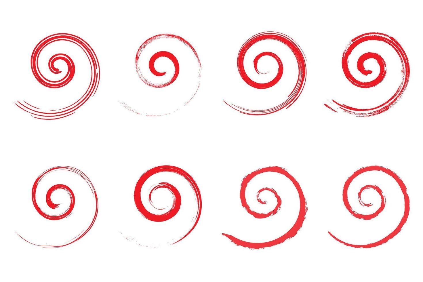 Spiral icon vintage retro style grunge texture distressed symbol paint brush vector. vector