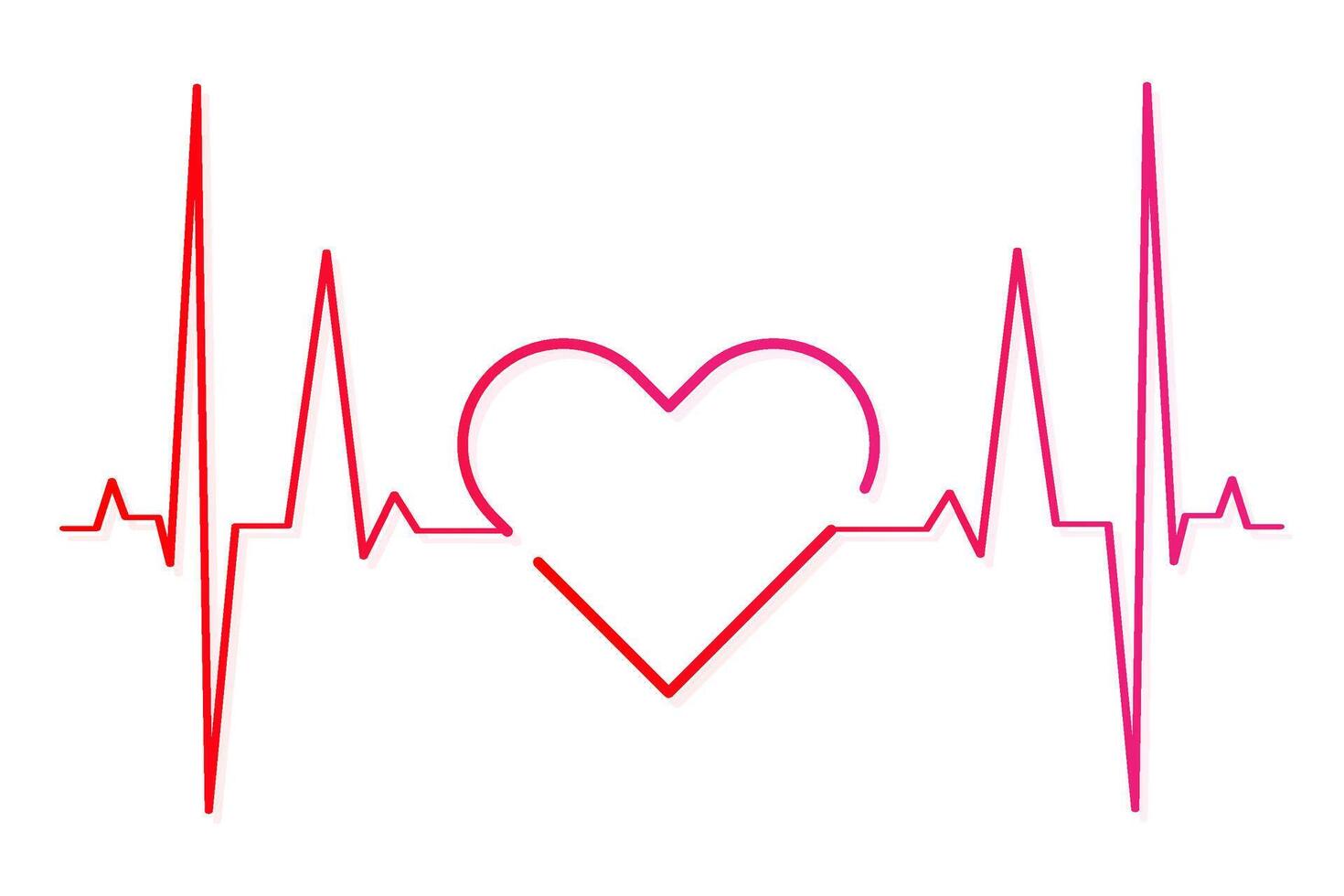 ecg corazón golpear línea icono símbolo, corazón golpear legumbres hospital logo signo. vector. vector