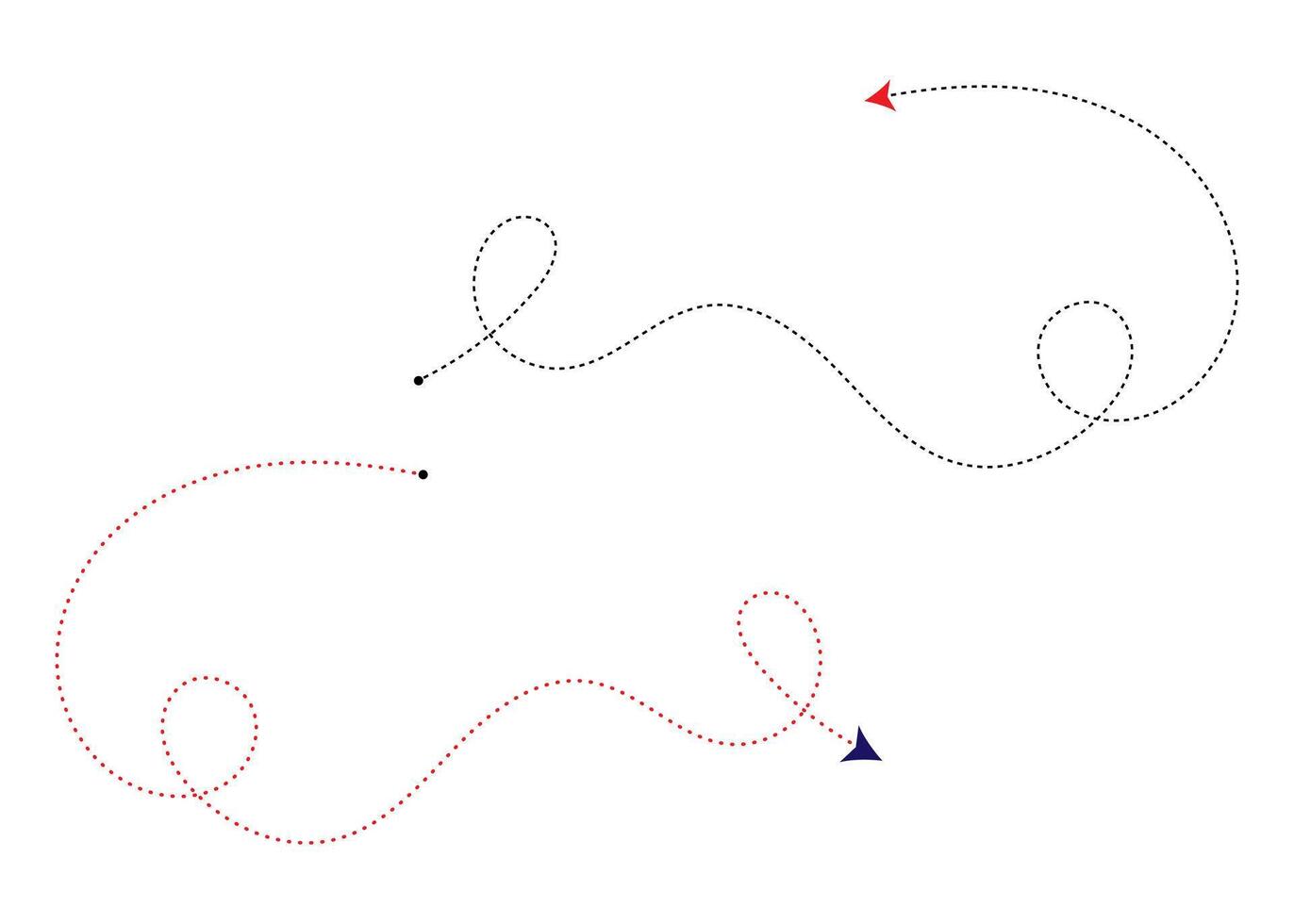 rayado línea flecha ruta camino vector. vector