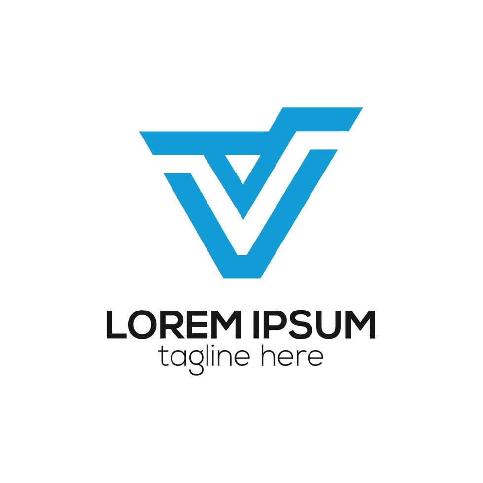 Modern V letter abstract logo design concept isolated vector template illustration