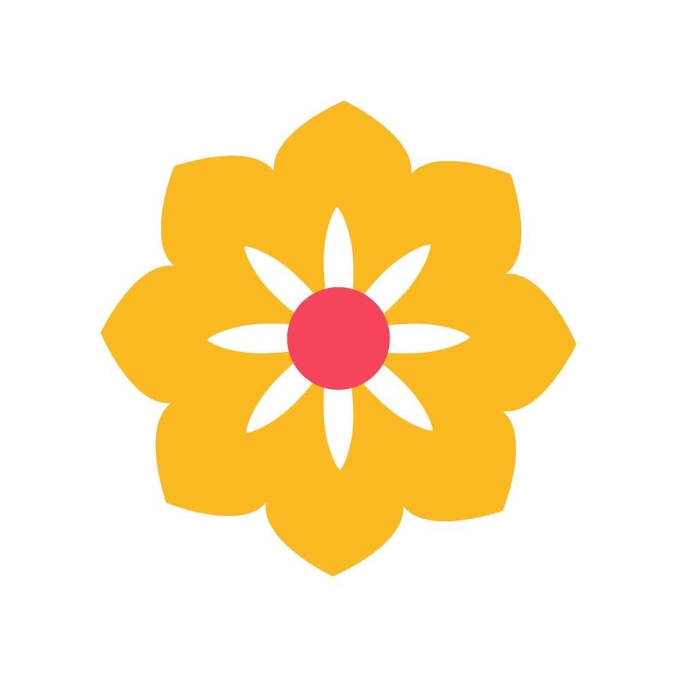 Simple geometric flower. Vector illustration