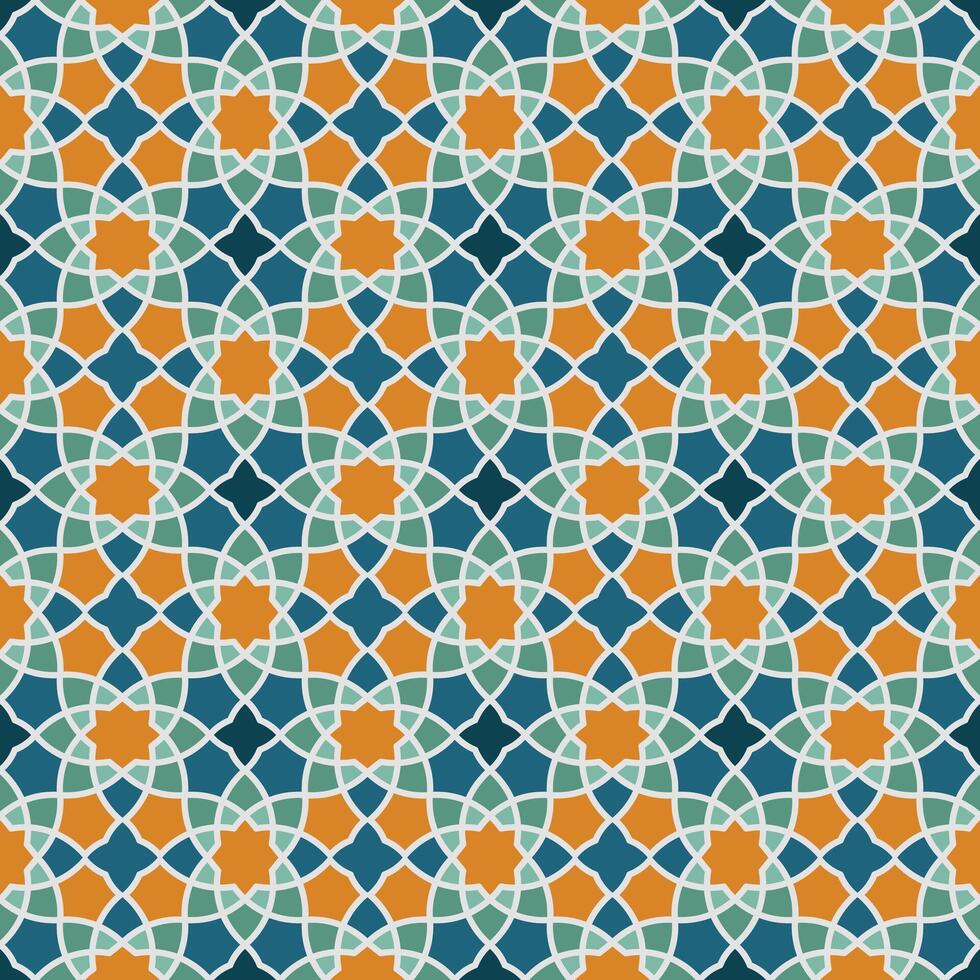 Arabic mosaic seamless pattern background vector