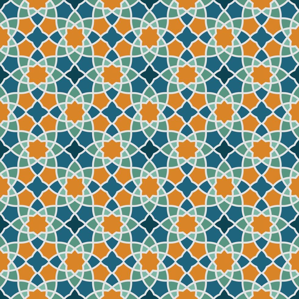 Arabic mosaic seamless pattern background vector