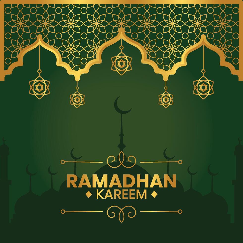 Ramadan kareem social media post . vector