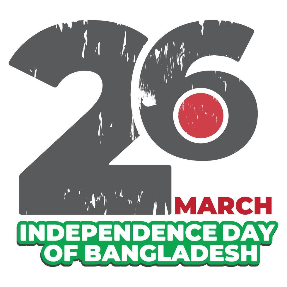 26 March independence day of Bangladesh logo design template vector
